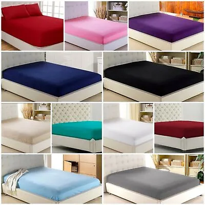 EGYPTIAN COTTON 600 THREAD COUNT FITTED SHEET EXTRA DEEP 28 CM(11Inch)-ALL SIZE • £40