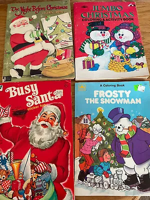 Vintage 1962 Santa Claus Coloring Book THE NIGHT BEFORE CHRISTMAS BUSY SANTA Plu • $22.99