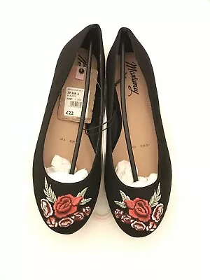 MANTARAY Ladies Embroidered Pumps Shoes Size 7 Eur 40 ~ Xmas Gift • £18.90