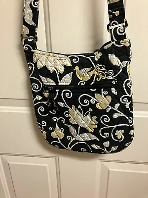 Vera Bradley Hipster Shoulder Bag Crossbody Purse In Yellow Bird Floral • $5.99