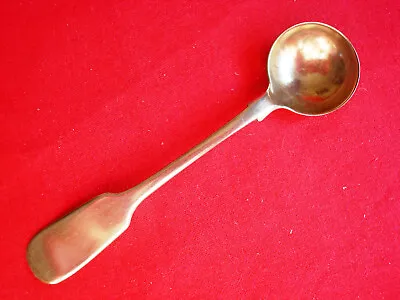 Vintage Fiddleback Mustard Ladle Stamped WH & S B P 10.75cm 10gAntique Spoon • £9.99