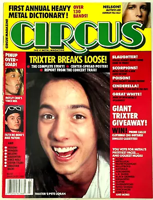 Circus Magazine March 1991 Trixter Poison Slaughter Faith No More Nelson VTG • $13.88