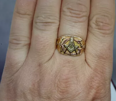 Vintage Freemason 10k Gold Ring Masonic Mason Tri-Color. Beautiful • $649.99