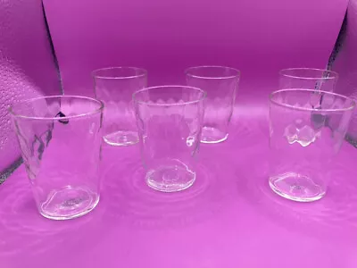 Lot Of 6 Vintage Standard  Shot Glass Clear Optic Honeycomb Barware • $19.99