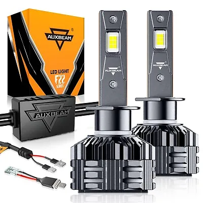 AUXBEAM H1 LED Headlight Bulb Kit High / Low Beam 110W 6500K White Bright+Canbus • $63.99