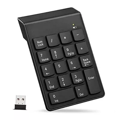 Wireless Number Pad 18 Key Numeric Keypads With 2.4G Mini USB Receiver  • $20.87