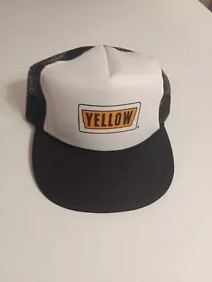 Vintage Yellow Freight Trucking Company Mesh Snapback Trucker Cap Hat • $8