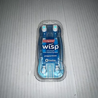 NEW Colgate MaxFresh Wisp Disposable Mini Toothbrush Peppermint 4 Pk • $14.95