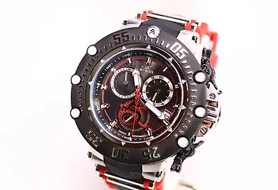 INVICTA Subaqua Men 52mm Stainless Steel Black + Steel Black+Silver+Red Dial G10 • $262.26