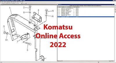 Komatsu Parts Catalog 2022 Online - 1 Month • $9.99