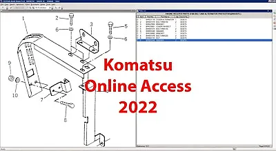 Komatsu Parts Catalog 2022 Online - 3 Months • $24.99