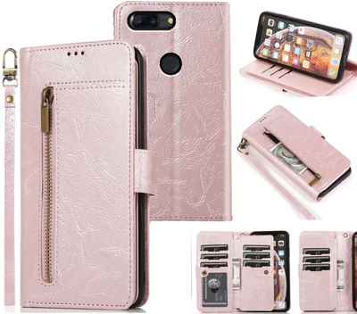 $15.50 • Buy Oneplus 5T All In One Pu Leather Wallet Case Front Zip Lanyard