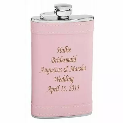 6 Oz Pink Flask With Custom Laser Engraving • $11.02