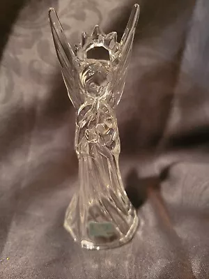 Vtg MIKASA Crystal Glass Angel With Trumpet Christmas Ornament Heavenly Music  • $9.99