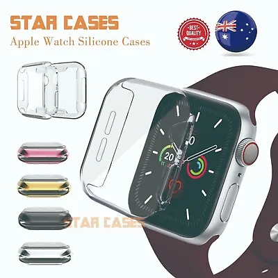 $7.99 • Buy Apple Watch 7 6 5 4 3 2  Best Soft Screen Protector Case Cover 41 45 44 40 42 38
