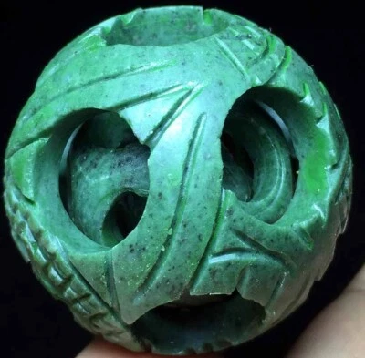 $0.01 • Buy 97g Natural Ball-in-ball Carving Aventurine Crystal Ball Sphere Healing H249