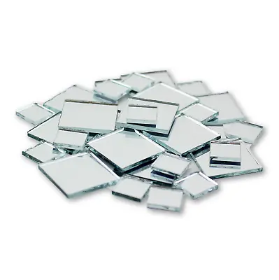 Small Mini Square Craft Mirrors Bulk 0.5 & 1 Inch 100 Pieces Mirror Mosaic Tiles • $14.99