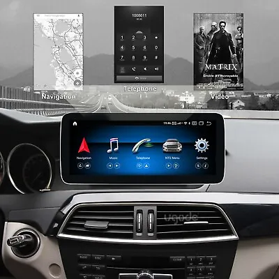 10.25in Android 12 Screen Display GPS Mercedes Benz C Class W204/S204 2011-2013 • $499