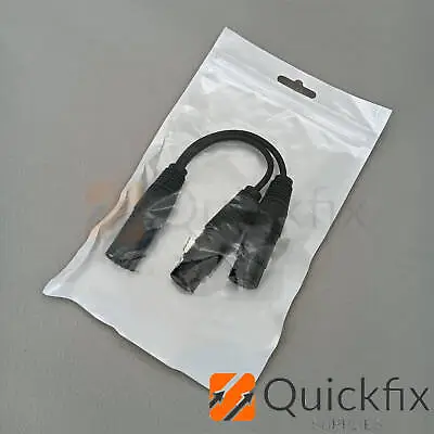 3-Pin XLR Male Plug To Dual 2 Female Jack Mic DJ Cable Y Splitter Adaptor US • $6.39
