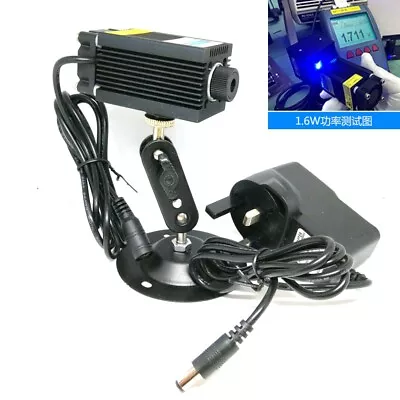 £57.34 • Buy 450nm 1.6W Blue Diode Laser Engravor Focus Dot Locator Module 12V Power Cool Fan