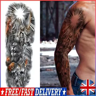 4Pcs Body Tattoo Sticker Waterproof Cool Tattoos 3D Figure Tattoo For Men Women  • £5.87