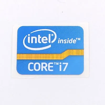10x  Laptop PC Sticker Badge Label Decal Inside Core I7 15.5 X 21mm Blue ST021 • $3.17