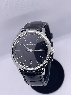 Maurice Lacroix Les Classiques 38mm Silver Stainless Steel Case  Black Leather • $549