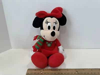 Disney Christmas Holiday Winter Minnie Mouse Plush Stuffed Animal Toy 9  • $9.99