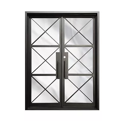 Prosper Model Steel Front Entry French Door Clear Glass 62  X 82  Right Active • $3495