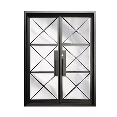 Prosper Model Steel Front Entry French Door Clear Glass 72  X 82  Right Active • $3995