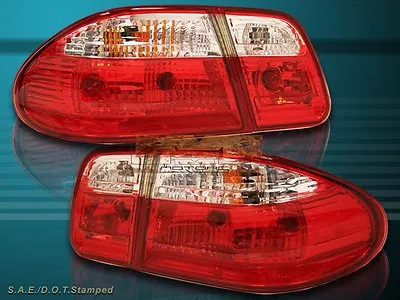 96-02 MERCEDES BENZ W210 E-Class E320 E420 E430 SEDAN RED CLEAR TAIL LIGHTS 4PC • $149.99
