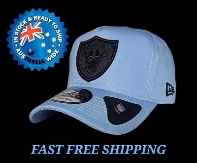 Oakland Las Vegas Raiders Nfl New Era 9forty Light Blue & Blackcap Hat La Ny Nba • $36.95