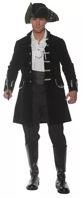 Frock Coat Black Adult Men's Costume Pirate Steampunk Halloween • $51.99