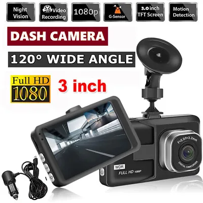 $22.45 • Buy 3  LCD Car Dash Camera Cam 1080P FHD Video DVR Recorder 11 Languages G Sensor AU
