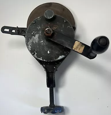 Vtg Antique Craftsman Hand Crank Bench Clamp Mount Grinder Blade Tool Sharpener • £28.91