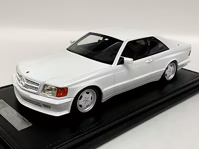 1/18 Ivy Models Mercedes Benz 560 SEC 6.0 AMG C126 1986 In White  Custom Base • $299.95