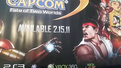 Marvel Vs. Capcom 3: Fate Of Two Worlds 2010 Scroll Poster Toys R Us Store Sign • $220