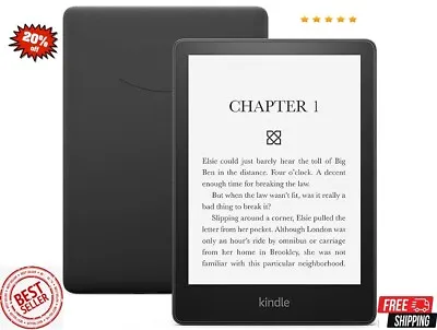 2022 Amazon Kindle Paperwhite 11th Gen WiFi 6.8  16GB Black EBook Reader • $349.29