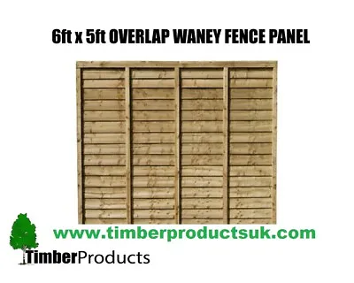 6ft X 5ft Waney Lap Fence Panels Also Sell 6x26x36x4 6x6 Garden Fence • £35.73