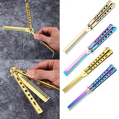 CSGO Rainbow Butterfly Comb Knife Metal Folding Practice Trainer Training Tool • $11.99
