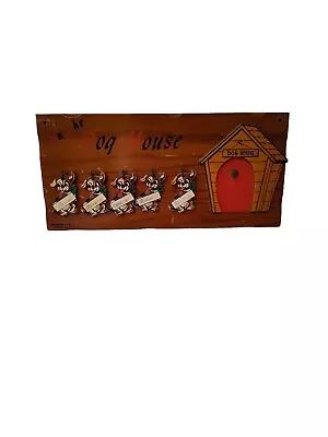 Vintage In The Dog House Wall Hanging 1958 Wood Sign Key Rack Plaque USA *READ • $39.99