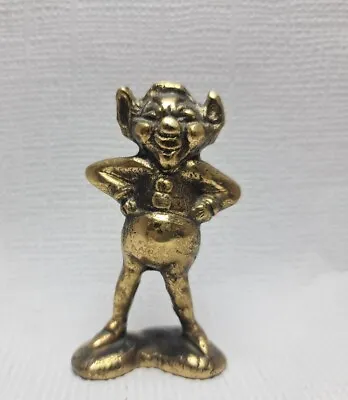 £14.99 • Buy Rare Vintage Cornish Lucky PIXIE Figure BRASS  Pixie 3in Tall 