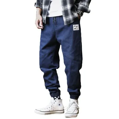 Men Loose Joggers Jeans Denim Cargo Pants Trousers Casual Streetwear Plus Size • $51.06
