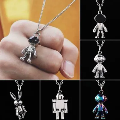 Fashion Astronaut Spaceman Pendant Necklace Chain Women Men Lucky Jewelry Gift • $1.38