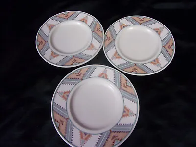 (set Of 3) Mikasa Intaglio Santa Fe 6 1/2   Bread & Butter Plates • $12