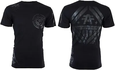AMERICAN FIGHTER Men's T-Shirt AVERETT Black Athletic Biker MMA S-4XL • $25.95