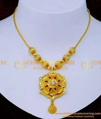 Indian Pakistani 22Ct Gold Plated/south Indian Jewellery Necklace • £19.99