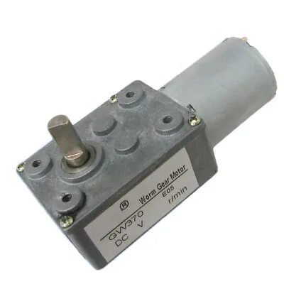 Turbo Worm Gear Motor DC 12/24V Low Speed Drive Motors GW370 Reversible 2-180RPM • $17.45