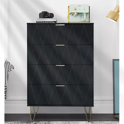 4 Drawer Dresser Drawer Chest Tall Storage Cabinet Organizer Unit Bedroom • $169.99