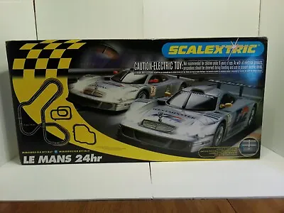 Scalextric 1/32 Le Mans 24 Hr. Mercedes CLK GT Slot Car Racing Set Local Pick Up • $175